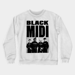 Black Midi Artwork Crewneck Sweatshirt